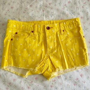 Yellow polka dot shorts